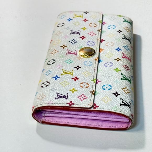 Louis Vuitton White Multicolor Monogram Wallet - Picture 3 of 16